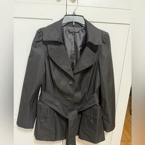 Elena Solano Black Women's Belted Trench.Size- L.